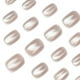 thumbnail image 4 of Uñas Press On Adhesivas 24pcs Ojo De Gato Postizas Rosa Claro Ovaladas Cortas Reutilizable, 4 of 10