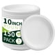 thumbnail image 1 of Platos compostables de fibra de caña de azúcar Lxins ECO, 10 pulgadas, 150 unidades, 1 of 6