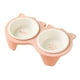 thumbnail image 1 of Tazones De Comida Para Gatos Inclinados Elevados Para Gatos De Interior Contenedor De Comida Platos De Alimentación Rosa, 1 of 5