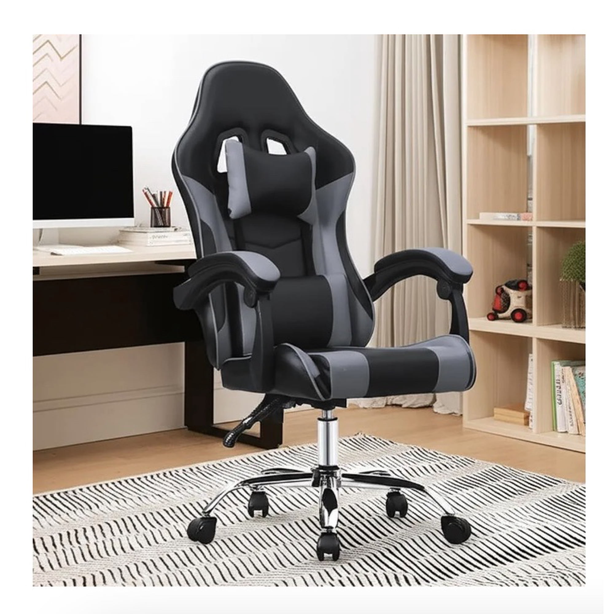 Riqui - Silla Gamer Reclinable Negro/gris