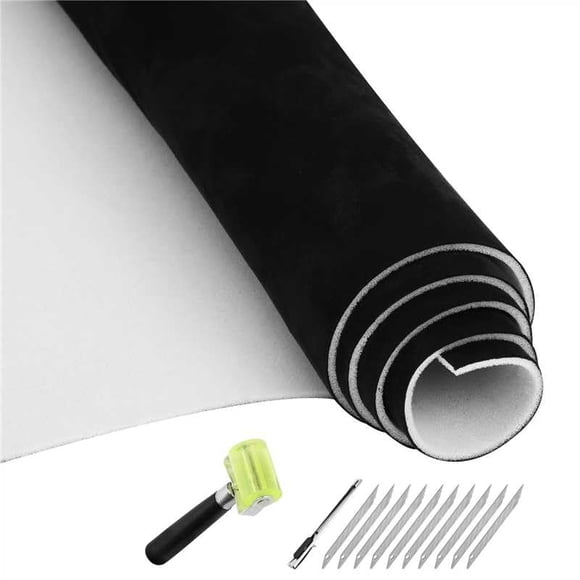Tela para forro de techo Topfurn 310 cm × 152 cm negra con espuma y herramientas