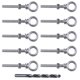 thumbnail image 1 of Eye Bolts Muzata, paquete de 10 unidades, acero inoxidable T316, grado marino, 1 of 5