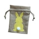 thumbnail image 5 of Bolsa De Arpillera Con Cordón De Decoración De Conejito De Pascua 14x10cm Favores De Fiesta Reutilizable Amarillo, 5 of 5