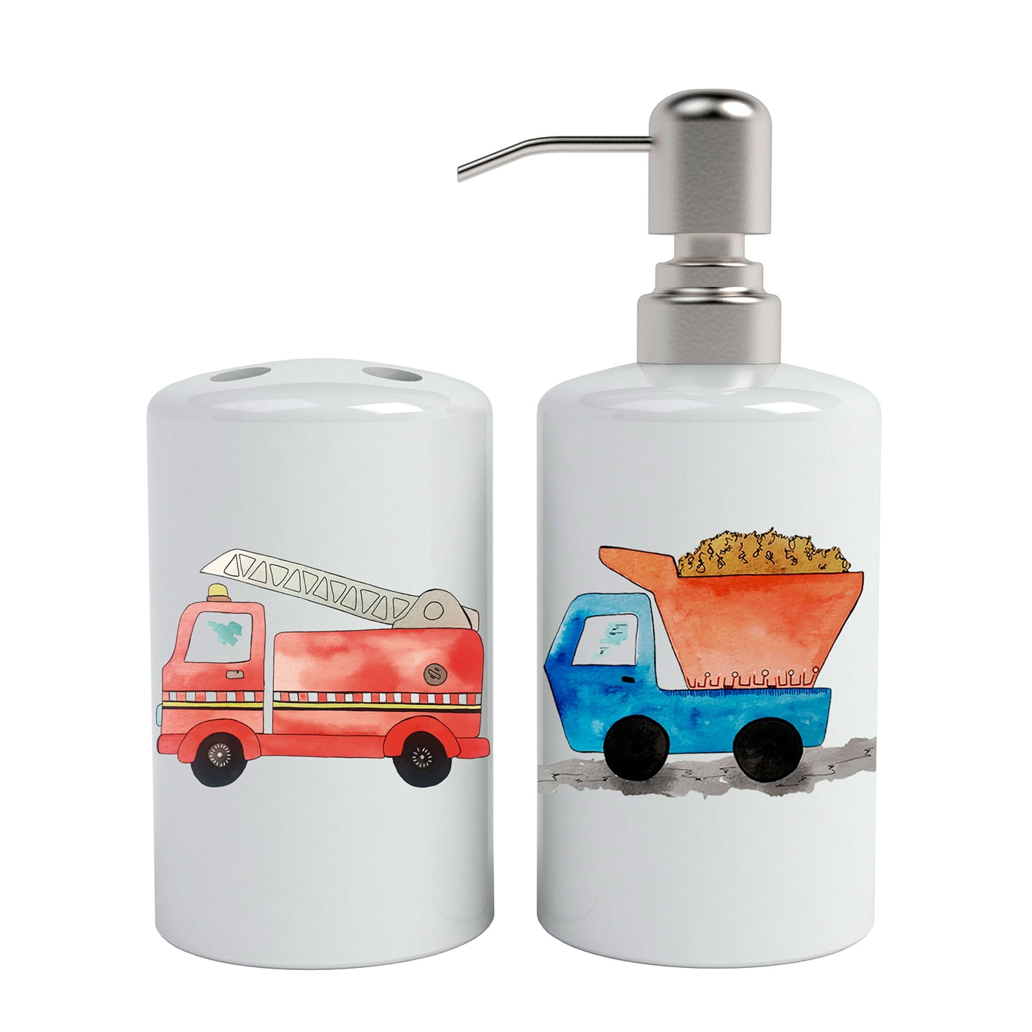 Paper-home - Set De Baño Bombero Y Camión Infantil
