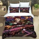 thumbnail image 2 of Demon Slayer Printed Bedding Sets exquisite bed supplies set duvet cover bed comforter set bedding set luxury birthday gift, 2 of 5