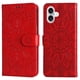thumbnail image 5 of Funda tipo cartera FOXDOCK para iPhone 16 Plus , diseño girasol en relieve, cuero PU, cierre magnético, soporte y tarjetero, 5 of 5