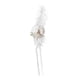 thumbnail image 3 of Flor de parte posterior de sil del , floral del banco del , con cintas para decoración de fiesta del banquete Blanco, 3 of 5