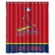 thumbnail image 1 of Cortina de ducha de béisbol de los St. Louis Cardinals, juego de cortina de baño con ganchos, tamaño 60 x 72 pulgadas, 1 of 3