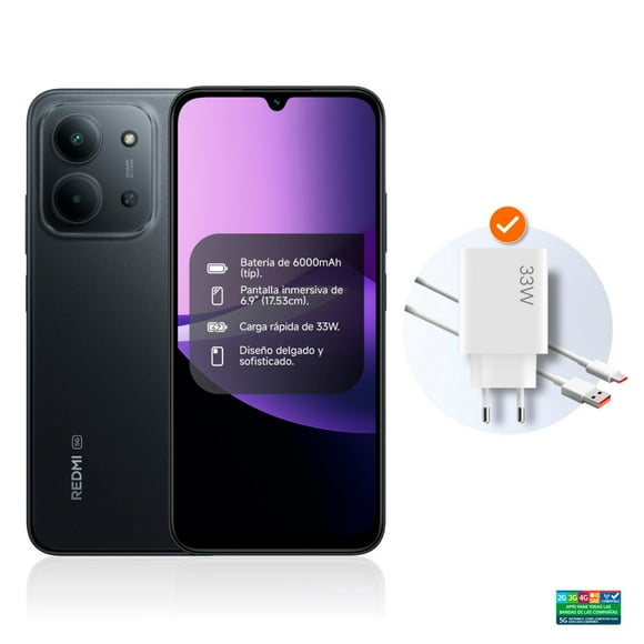 Smartphone Redmi 15C 256GB 5G Negro