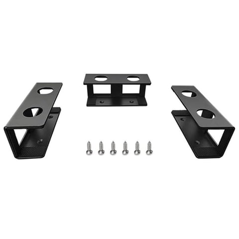 Xusx111 - Bajo El Soporte De Escritorio Para Portátil, Soporte De Estante De Metal Bajo El Escritorio Para Portátil, Mac Mini, Macbook, Teclado Con Silicona Anti-Arañazos (Negro)