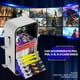 thumbnail image 2 of 15.8 In Game Storage Tower Compatible With PS5/ Xbox Series S & X/ Switch, Universal Video Game Disc Organizer 18 In 1 With 4 Controller Brackets, Game Disk Box Bracket-Blanco/Negro, 2 of 7