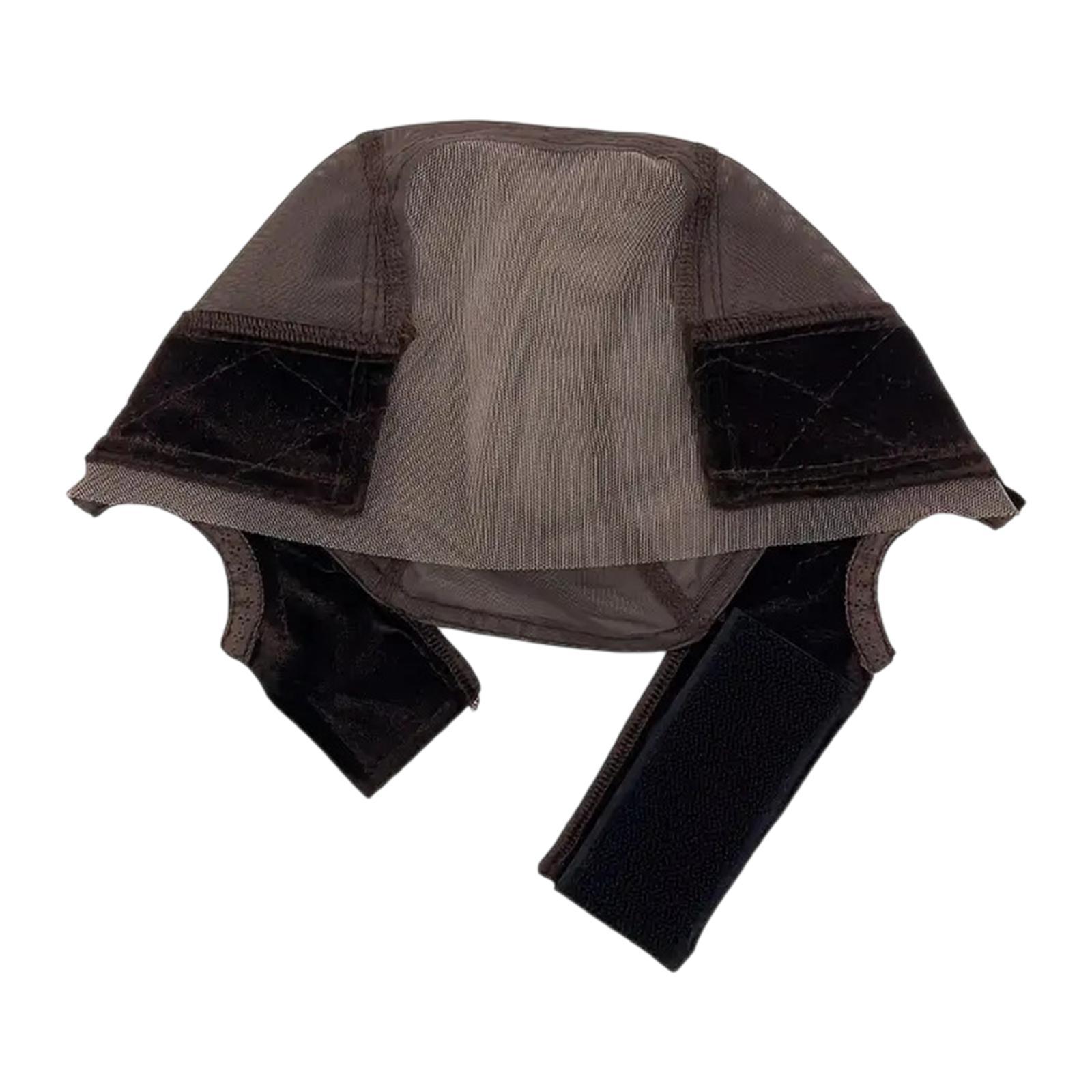 Magideal - Cubierta De Red De Malla Para Cabello Ajustable De Tapa De Peluca, Para Viajes De Fiesta De Cumpleaños De Cumpleaños Al Aire Libre Marrón