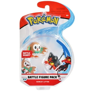Pokémon - Figura De Acción Pokemon 95002 2 Battle Con 2 Rowlet Y 2 Litten