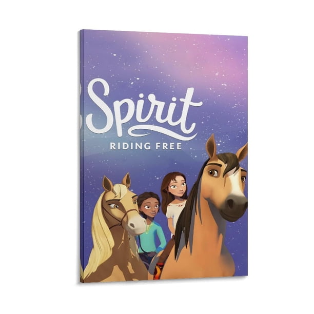 Spirit: Cabalgando Libre Cuadro decorativo colgante - Arte de pared - Póster enmarcado - Decoración de pared - Regalos para familia, amigos y aficionados 40*60 cm