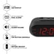 thumbnail image 2 of Reloj despertador digital Sharp Black con LED rojos con doble alarma, 2 of 6