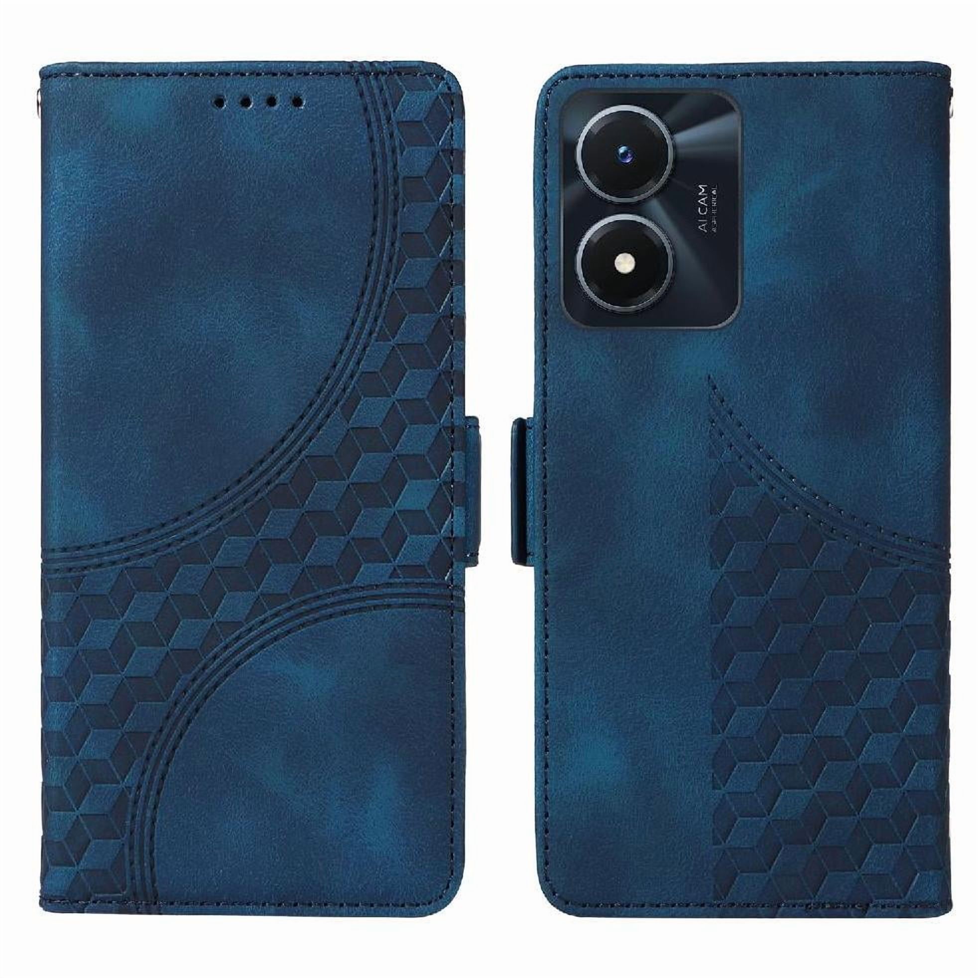 Carcasa Foxdock Vivo Y56 5G De Cuero Pu, Diseño Acolchado Clásico, Protección Contra Caídas Y Rayones