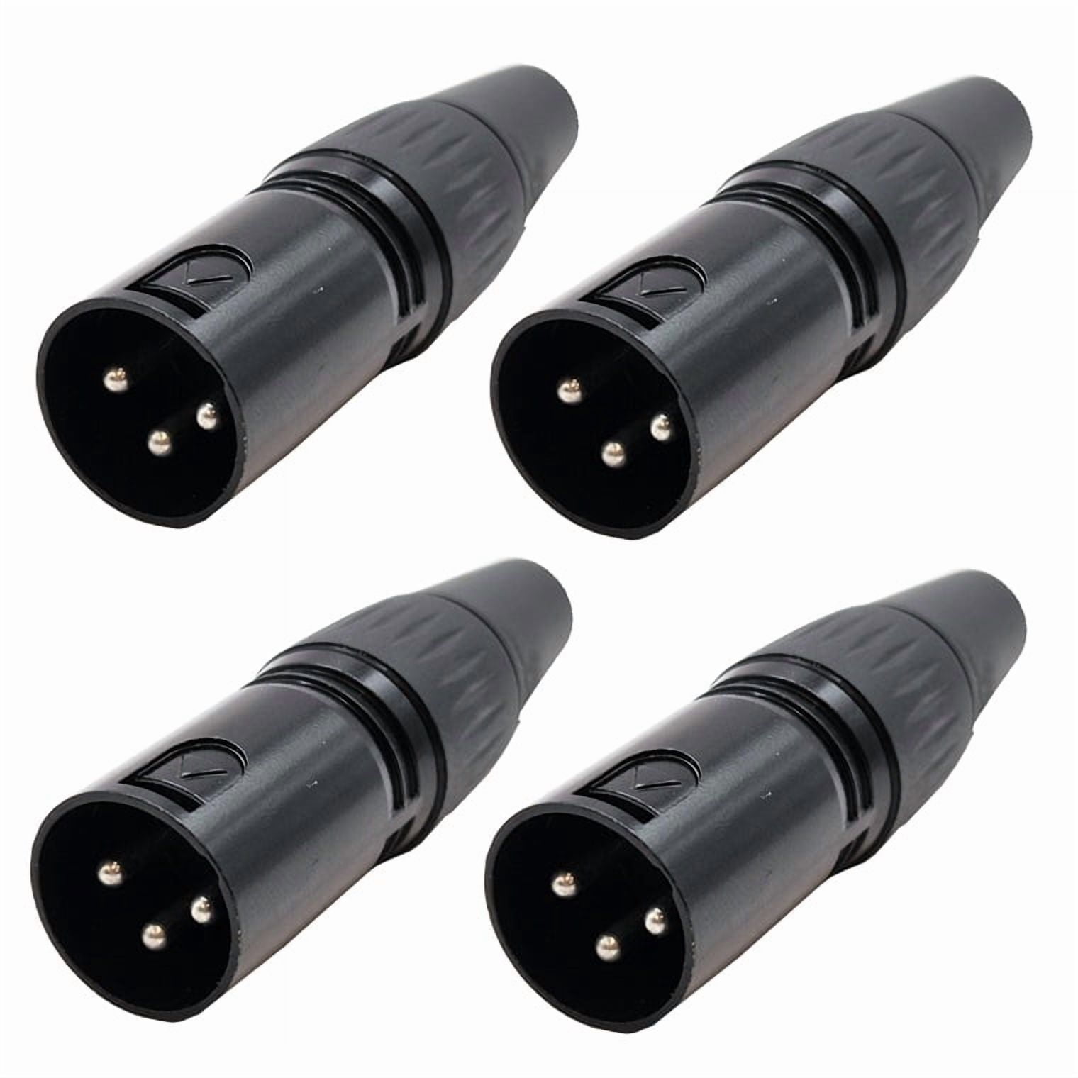 Nebraska Cornhuskers - 4 Conectores De Microfono Macho Nebraska Xlr-m