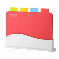 Genérico - Set De 4 Tablas Para Cortar Y Picar De Plástico Colores Delgado Rojo
