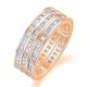 thumbnail image 1 of Anillo de Moissanita Juego de Anillos de Boda para Mujer Color D Claridad VVS1 Anillo de Compromiso de Oro Plata Esterlina 925 Eternidad Apilable Juego de Anillos Nupciales Talla 5-9, 1 of 12