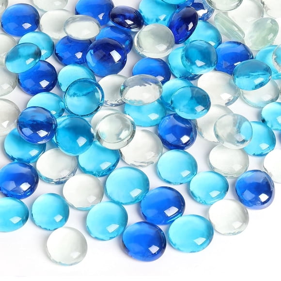 Canicas de Vidrio FUTUREPLUSX 0.45 kg Gemas Planas Mezcla Azul