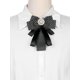 thumbnail image 4 of INSPIRE CHIC Lazos de Mujer Lunares Cinta Decoración de Cuello de Camisa Broche Pin Negro, 4 of 4
