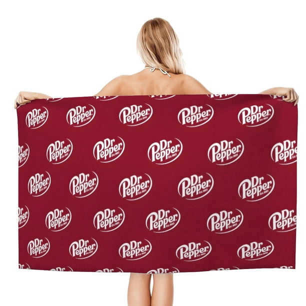 Dr Pepper Toalla de playa de secado rápido con diseño temático, regalo para mujeres y niñas, ideal para cumpleaños, fans, amantes de la música, uso en la playa o al aire libre, 78 × 160 cm