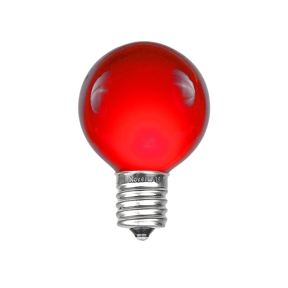 Bombillas novedosas G30, rojas, 5 W, base E12, paquete de 25, 120 V