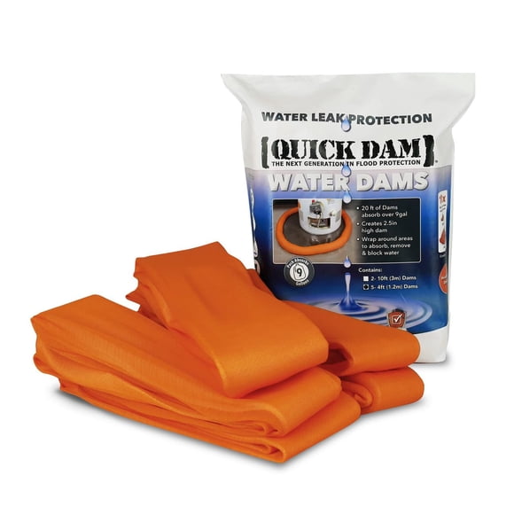 Presas de agua Quick Dam WUB24-5 para interiores, color naranja, absorción de 1,5 litros