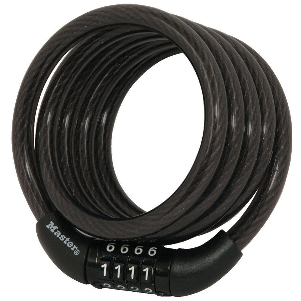 Cable Para Candado Para Bicicleta Master Lock 8143d, Negro, 1,2 M X 8 Mm