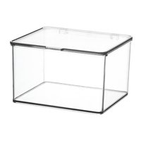 Magideal - Caja De Almacenamiento Para Tazas De Té, Cubo De Almacenamiento Con Tapa Para Artículos Diversos, Caja De Ahorro Para Oficina, Dormitorio, Herramienta Corto L