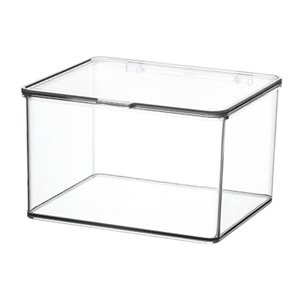 Magideal - Caja De Almacenamiento Para Tazas De Té, Cubo De Almacenamiento Con Tapa Para Artículos Diversos, Caja De Ahorro Para Oficina, Dormitorio, Herramienta Corto L