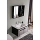 thumbnail image 3 of Vanitorio Madera Lavamanos 60 Cm Ancho Con Griferia Y Mueble Espejo Gris T-1060, 3 of 3