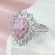 thumbnail image 3 of Anillos de Compromiso de Plata Esterlina 925 de 4 Quilates para Mujer, Corte Pera, Anillo de Cóctel Llamativo con CZ para Ella, Bandas de Boda Rosas, Accesorios de Joyería Fina Chapados en Oro de 18K, 3 of 7