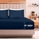 thumbnail image 4 of Juego de sábanas Utopia Bedding Queen Jersey de punto, 4 piezas, azul marino, 4 of 6