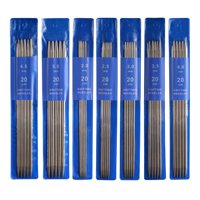 Magideal - Juego De Agujas De Tejer De Una Sola Punta De Acero Inoxidable 35X 20 Cm De Longitud 2,0 Mm, 2,5 Mm, 3,0 Mm, 3,5 Mm, 4,0 Mm, 4,5 Mm, 5,0 Mm Gadget De Sin Regla