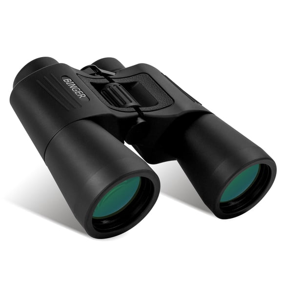 Prismáticos Binger Porro Prism de 10 x 50 pulgadas con forma de largo contorno de ojos