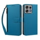 thumbnail image 1 of Funda Tipo Billetera para Motorola Moto Edge 50 pro 5G con Soporte y Bolsillo con Cierre Azul, 1 of 1