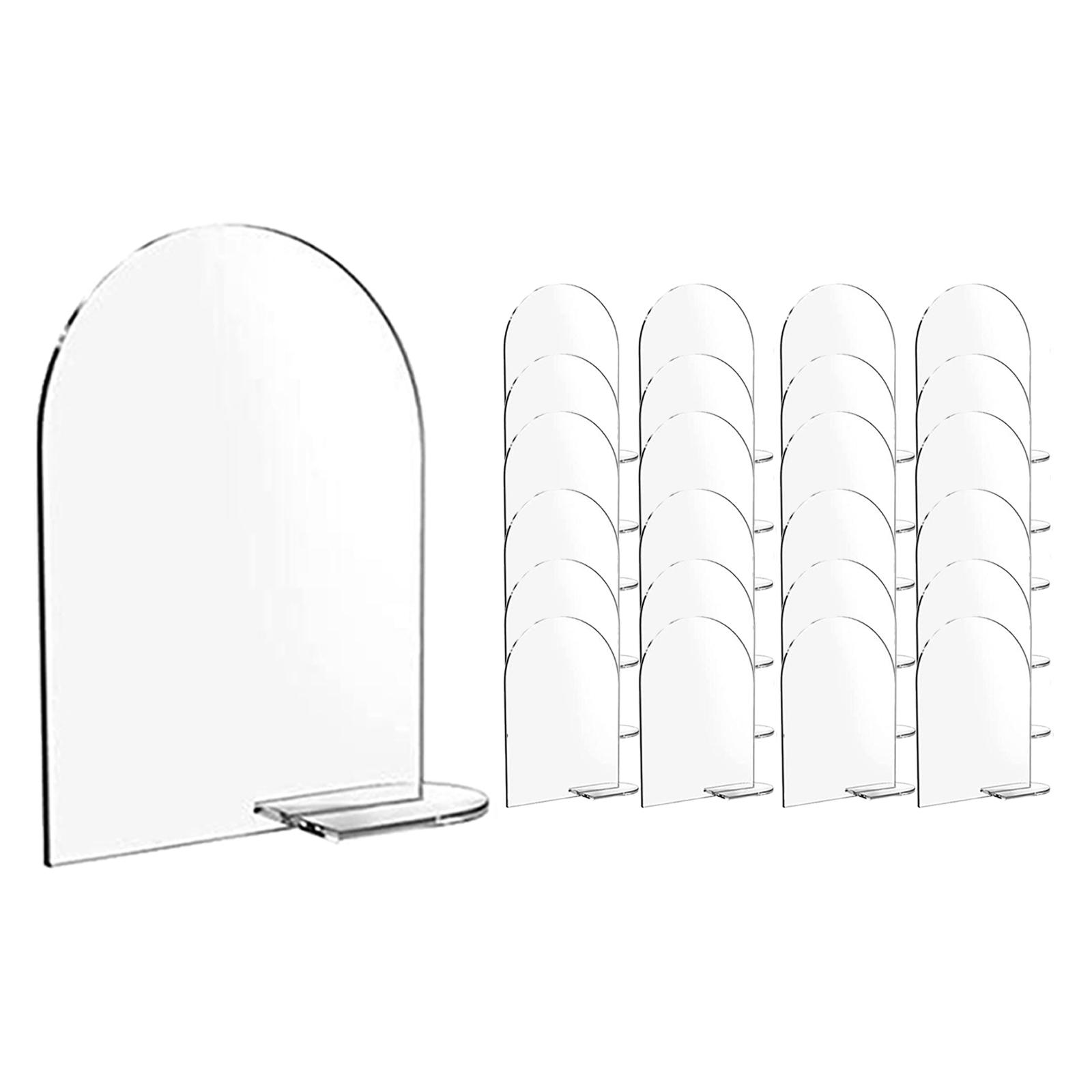 Bothyi - Letreros Acrílicos De Arco Transparente Con Letrero De Menú De Soporte Para Negocios De Recepción De Bodas 25 Uds.