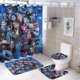 thumbnail image 1 of Scott Pilgrim-theme 4-Piece Shower Curtain Set with Rugs, Waterproof Bathroom Decor Set Includes Bath Mat, U-Shaped Rug, Toilet Lid Cover and Curtain with Hooks, 1 of 6