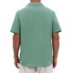 thumbnail image 3 of INSPIRE CHIC Camisas de Lino de Manga Corta con Bolsillos en el Pecho para Hombre, Verano, Playa, Abotonadas, Talla XL, Verde, 3 of 6