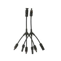 Magideal - Panel Solar Y Conexión De Cable De Rama Impermeable, 1 Par, Fácil Instalación Resistente Reemplazar Kit De Herramientas De Enchufe De Cable Para Panel Longitud 33Cm