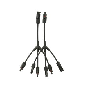 Magideal - Panel Solar Y Conexión De Cable De Rama Impermeable, 1 Par, Fácil Instalación Resistente Reemplazar Kit De Herramientas De Enchufe De Cable Para Panel Longitud 33Cm