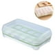 thumbnail image 1 of Huevera de plástico, bandeja para huevos rellenos con tapa, huevera portátil apilable para refrigerador con 15 ranuras para huevos, ideal para camping, nevera y cocina., 1 of 8
