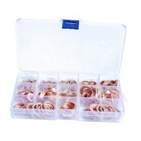 Magideal - 300 Arandelas De Cobre, Sellos De Aceite, Juntas, Accesorios Hidráulicos, Tapones De Cárter, Líneas De Motocicletas Y Automóviles, Anillos De Sellado