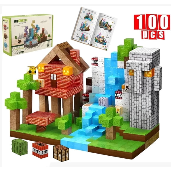 100 Bloques Magneticos Mas 2 Figuras