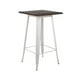 thumbnail image 1 of Mesa Bar Alta Tolix Blanco, Pub, Madera, Mueble, Restaurante 60X60X105, 1 of 2