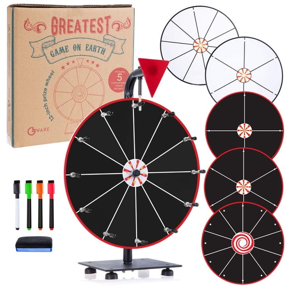 Rueda de Premios GLWare 30 cm 5 Caras Giro Suave para Rifa