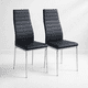 thumbnail image 1 of Pack de 2 Sillas Acolchadas Dining Liana con patas cromadas - Negras, 1 of 7