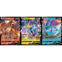 Lote De Cartas Legendario De Pokémon Suicune V Entei V Raikou V