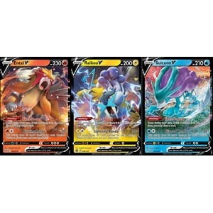 Lote De Cartas Legendario De Pokémon Suicune V Entei V Raikou V